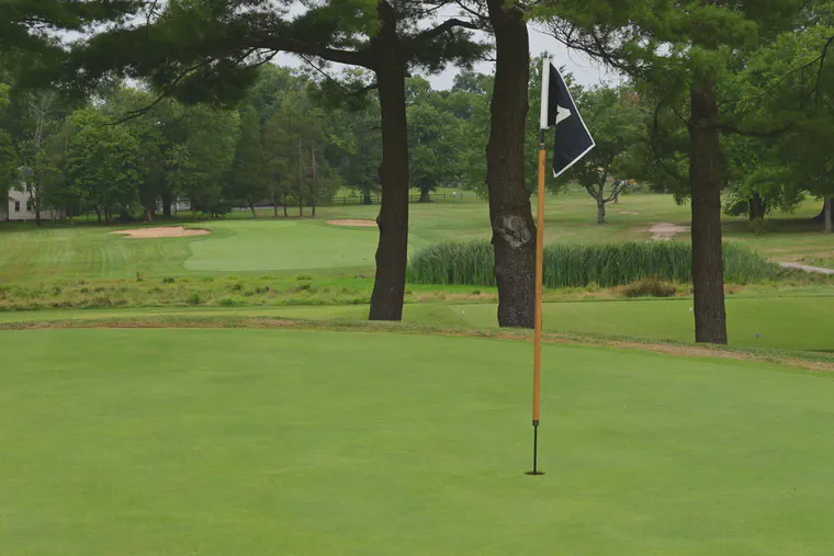 A view of the second hole from the first green on the Montchanin course.