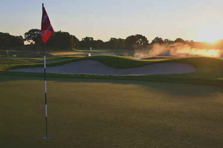 I collected performance data from the creeping bentgrass greens at Hazeltine National Golf Club during the U.S. Amateur Championship.